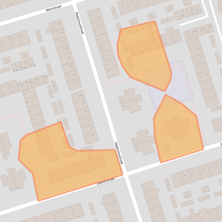Kaart van postcodegebied 9742ET.