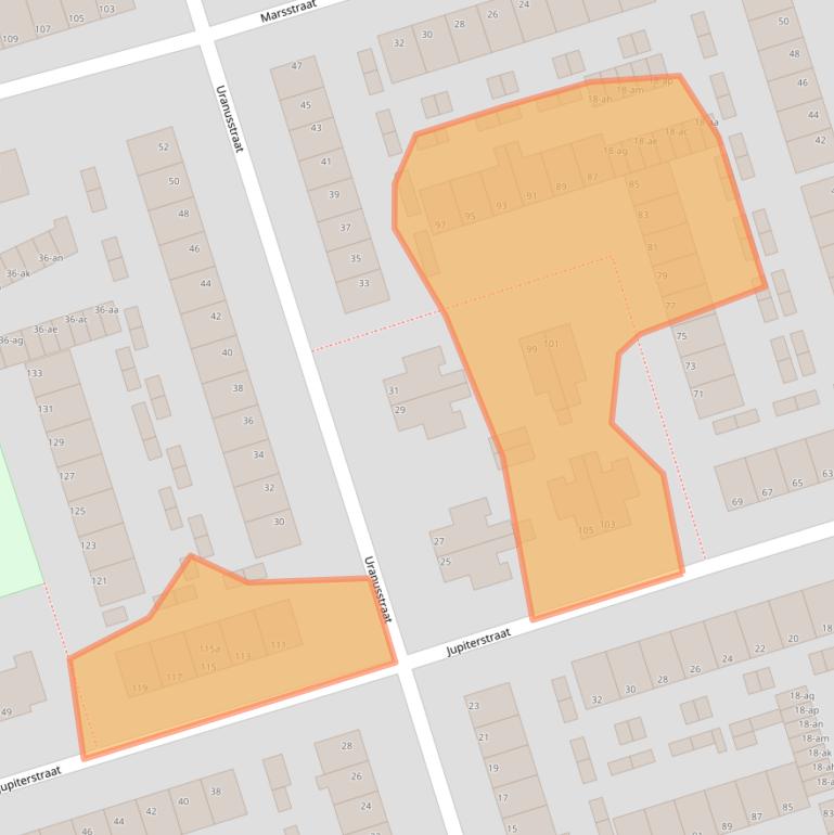 Kaart van postcodegebied 9742EV.