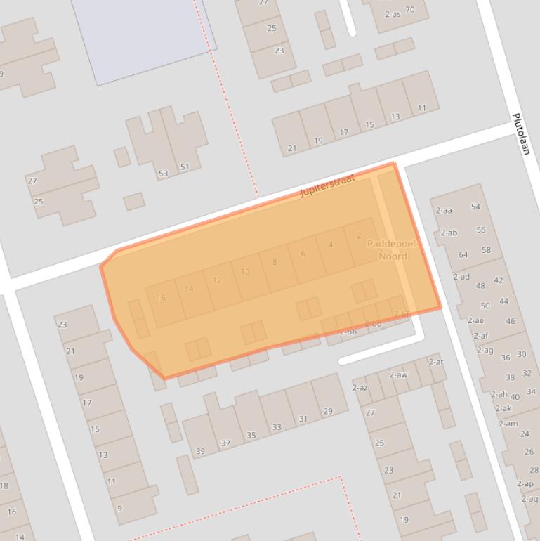 Kaart van postcodegebied 9742EX.