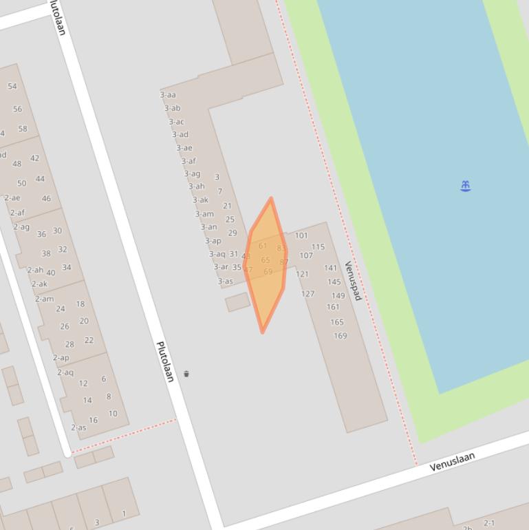 Kaart van postcodegebied 9742GB.