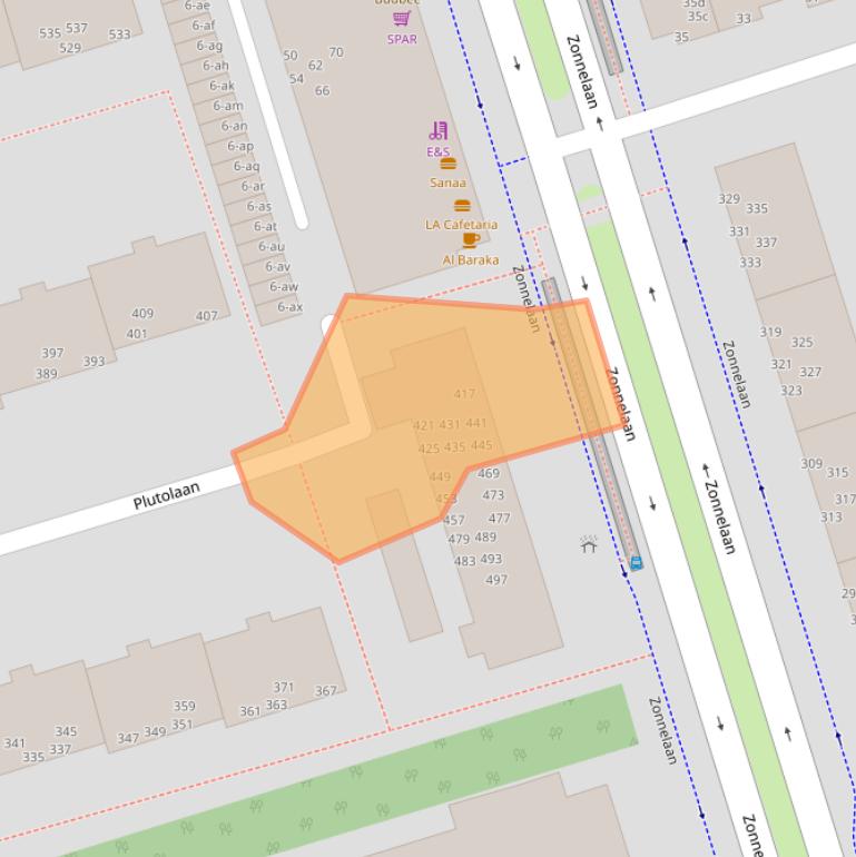 Kaart van postcodegebied 9742GM.