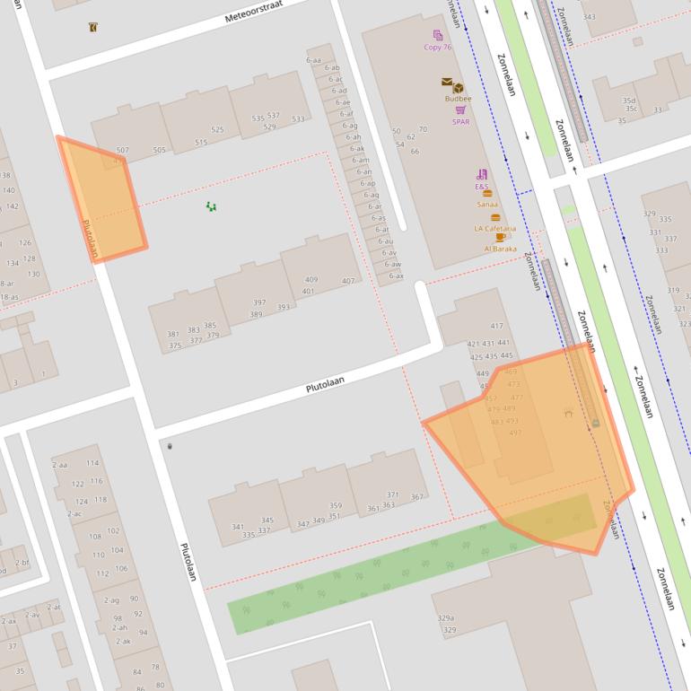 Kaart van postcodegebied 9742GN.