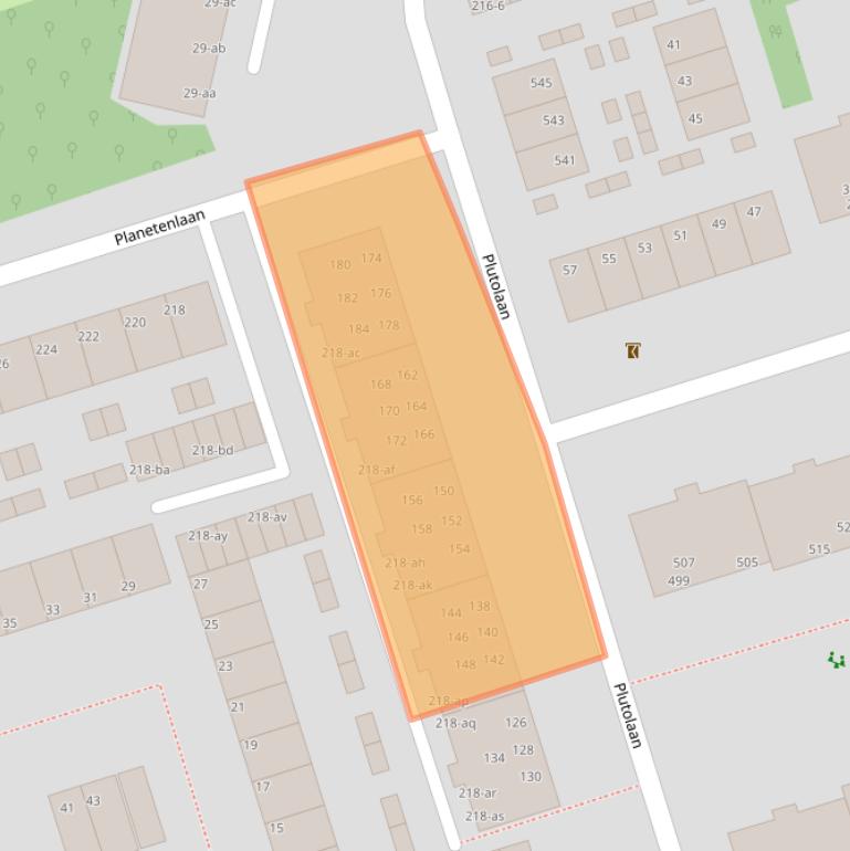 Kaart van postcodegebied 9742GV.