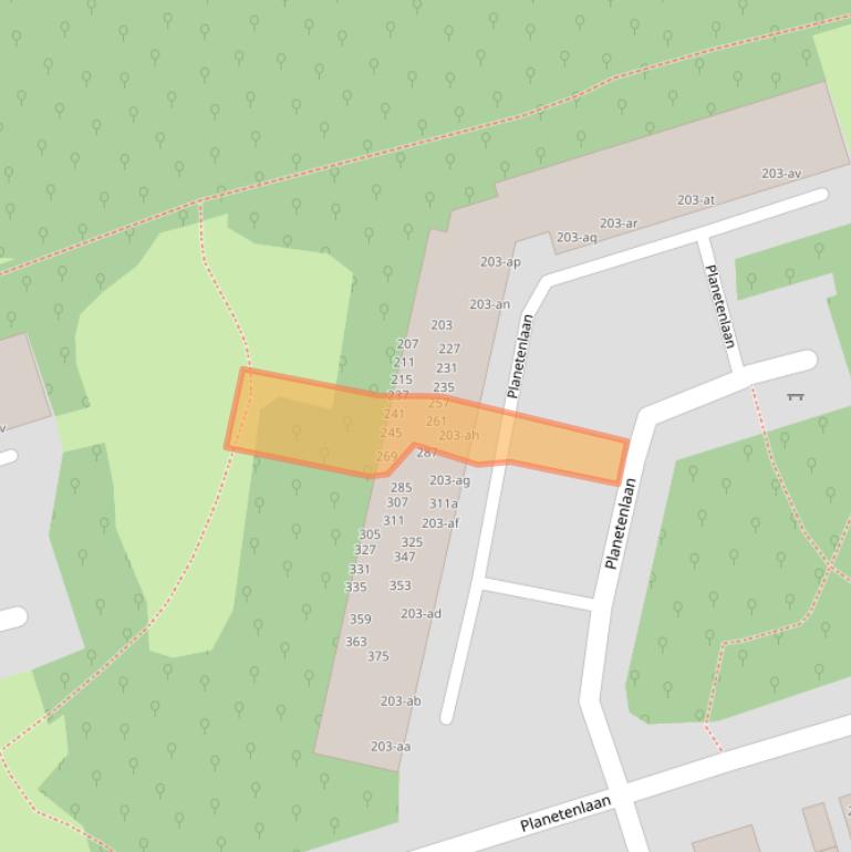 Kaart van postcodegebied 9742HJ.