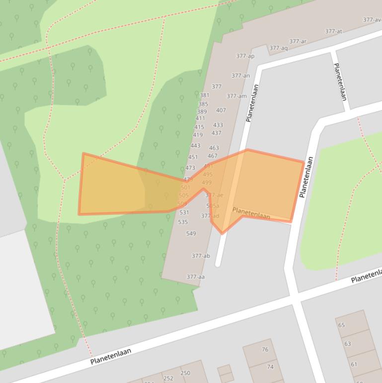 Kaart van postcodegebied 9742HS.