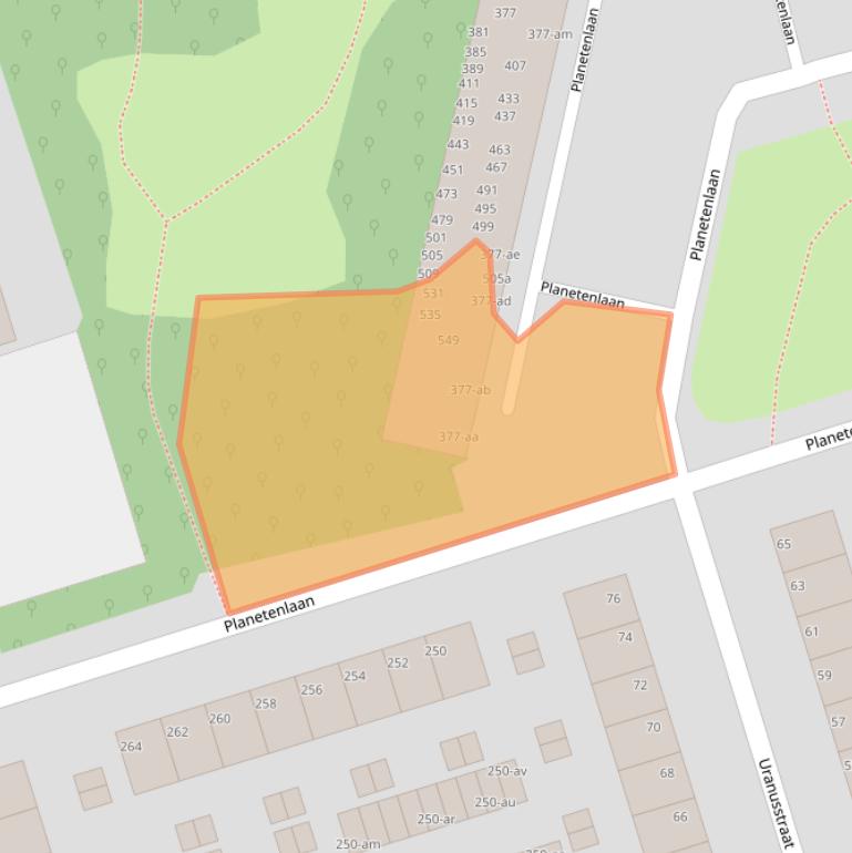 Kaart van postcodegebied 9742HT.