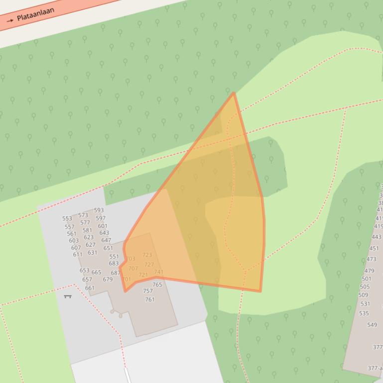 Kaart van postcodegebied 9742HZ.