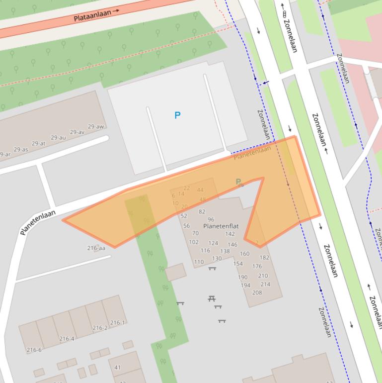 Kaart van postcodegebied 9742JB.