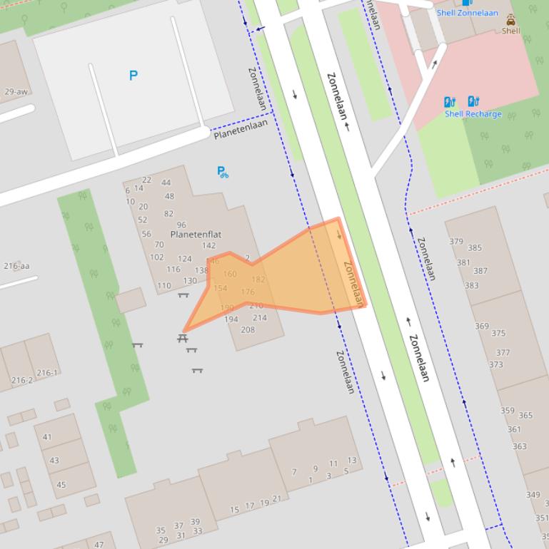 Kaart van postcodegebied 9742JE.