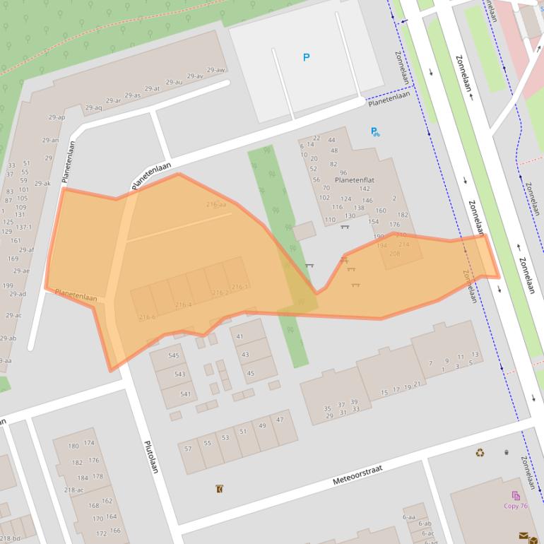 Kaart van postcodegebied 9742JG.
