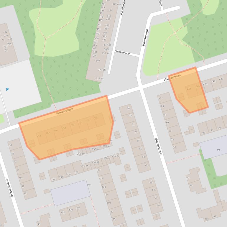 Kaart van postcodegebied 9742JJ.