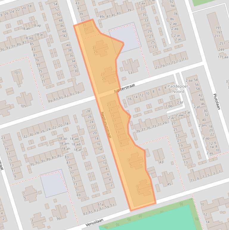 Kaart van postcodegebied 9742JK.