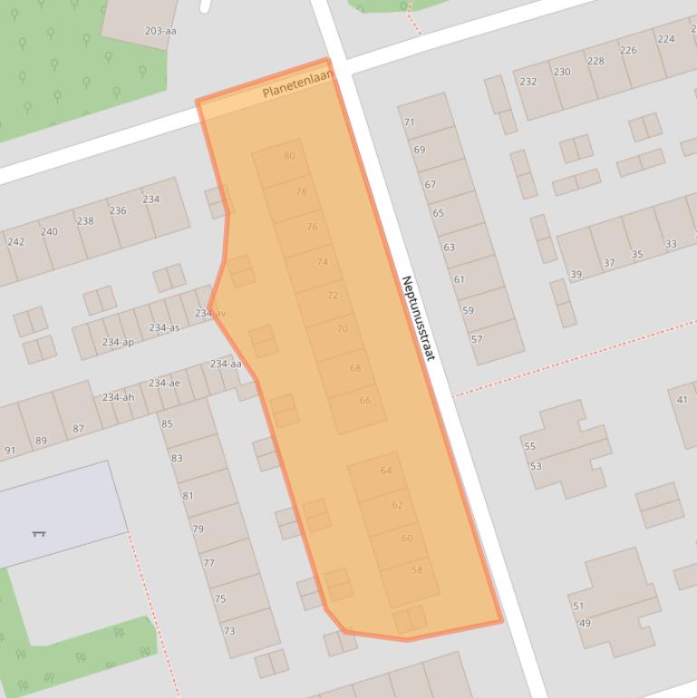 Kaart van postcodegebied 9742JP.