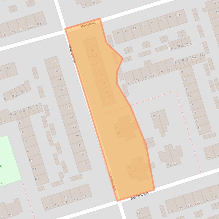 Kaart van postcodegebied 9742JS.