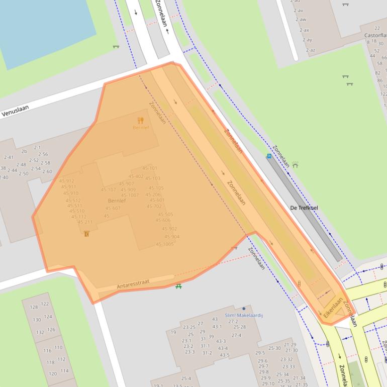 Kaart van postcodegebied 9742LB.