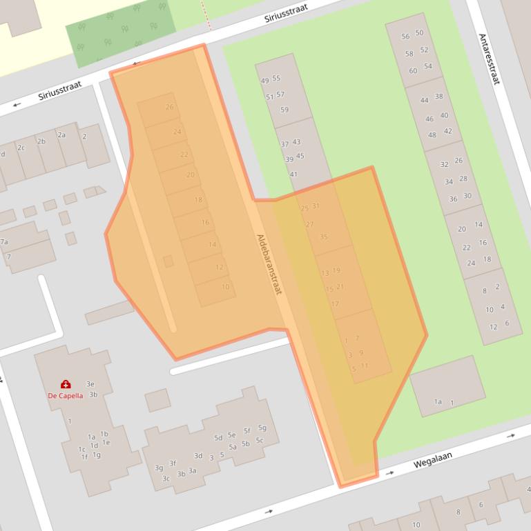 Kaart van postcodegebied 9742LG.