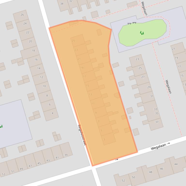 Kaart van postcodegebied 9742LL.