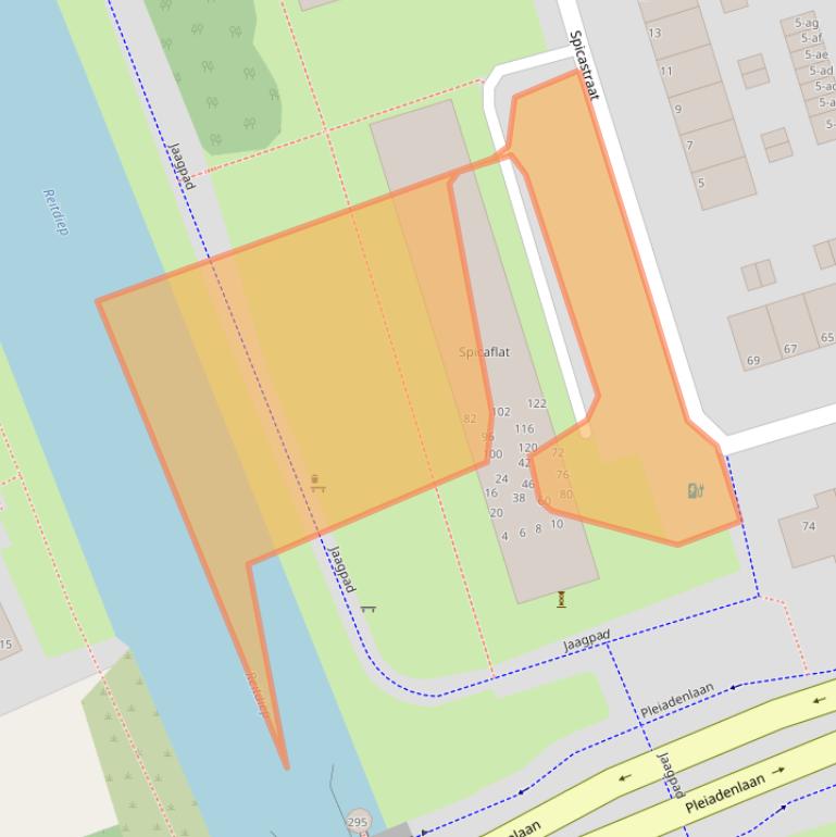 Kaart van postcodegebied 9742LV.