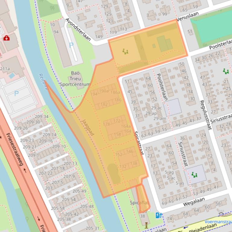 Kaart van postcodegebied 9742LW.