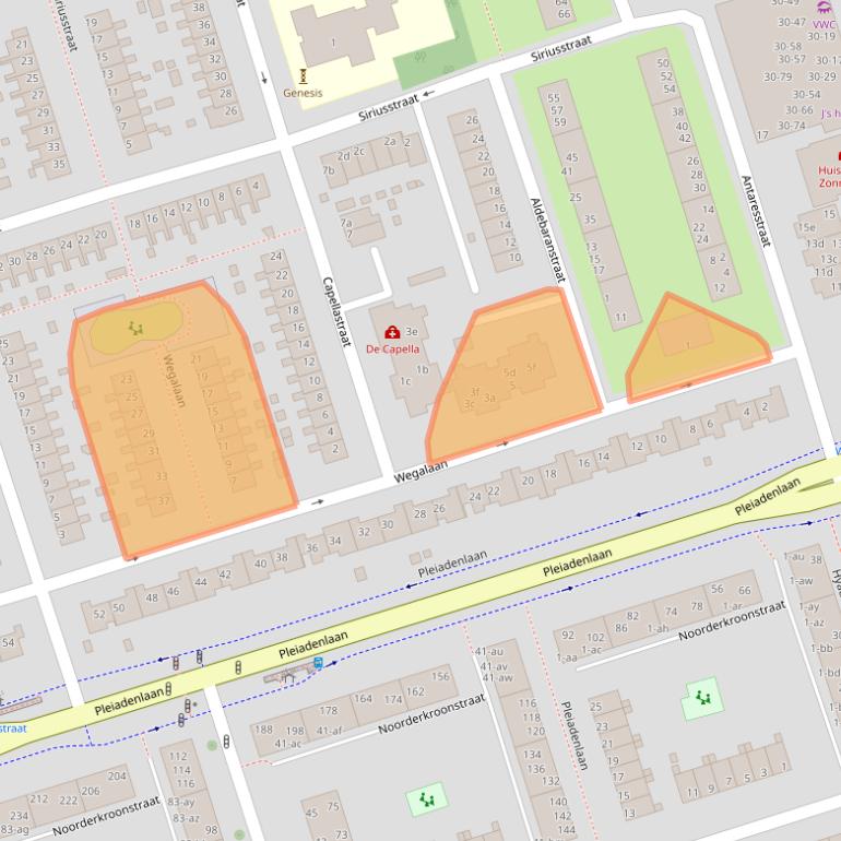 Kaart van postcodegebied 9742NA.
