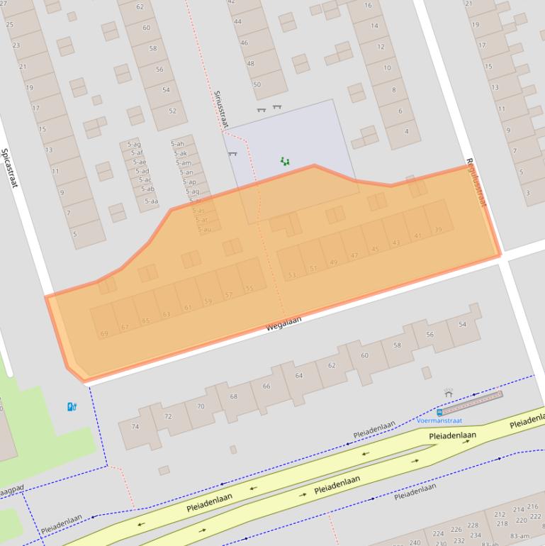 Kaart van postcodegebied 9742NB.