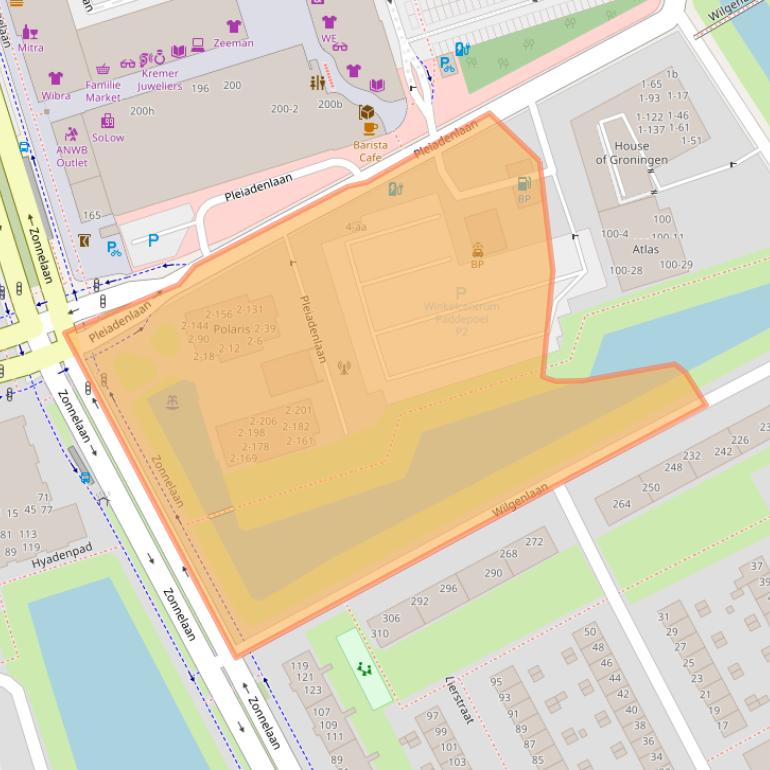 Kaart van postcodegebied 9742NG.