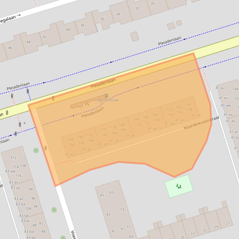 Kaart van postcodegebied 9742NL.