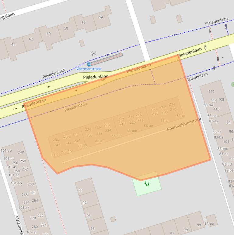 Kaart van postcodegebied 9742NM.