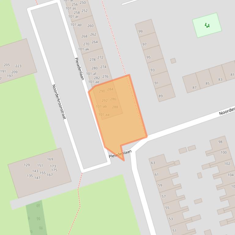 Kaart van postcodegebied 9742NP.