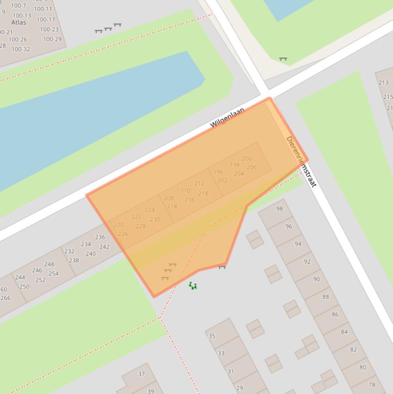 Kaart van postcodegebied 9742NS.