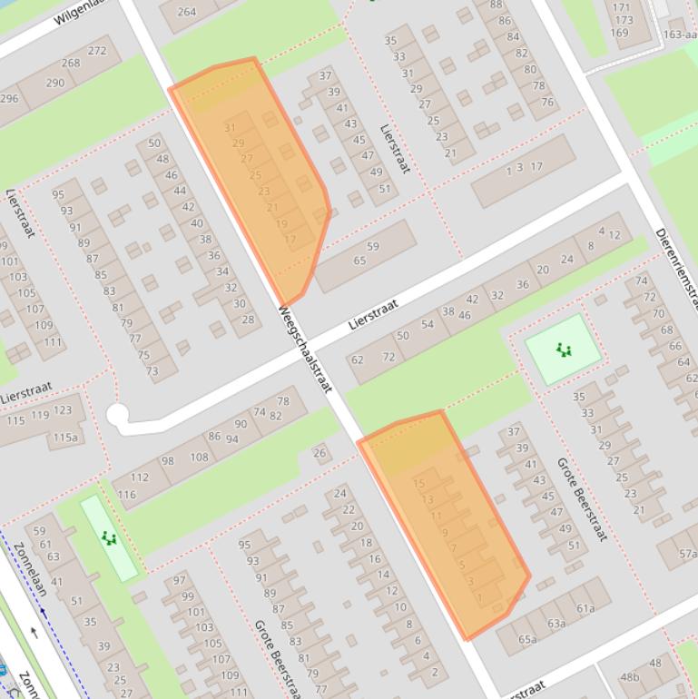 Kaart van postcodegebied 9742NW.