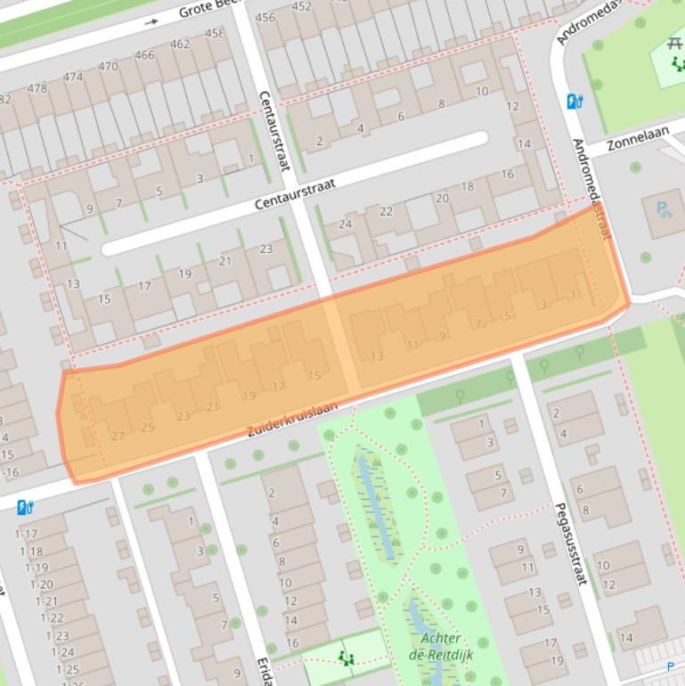 Kaart van postcodegebied 9742PL.