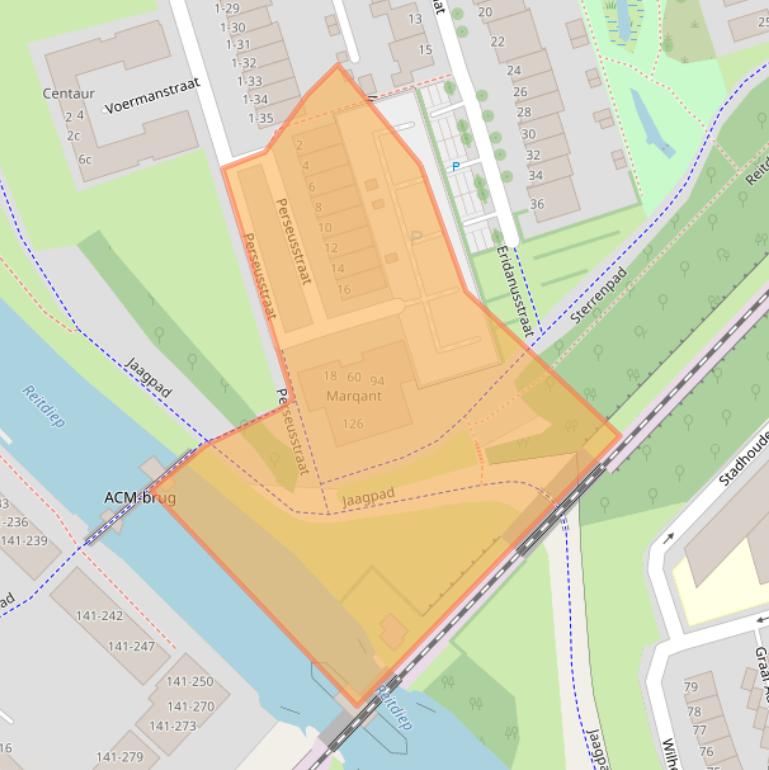 Kaart van postcodegebied 9742PX.