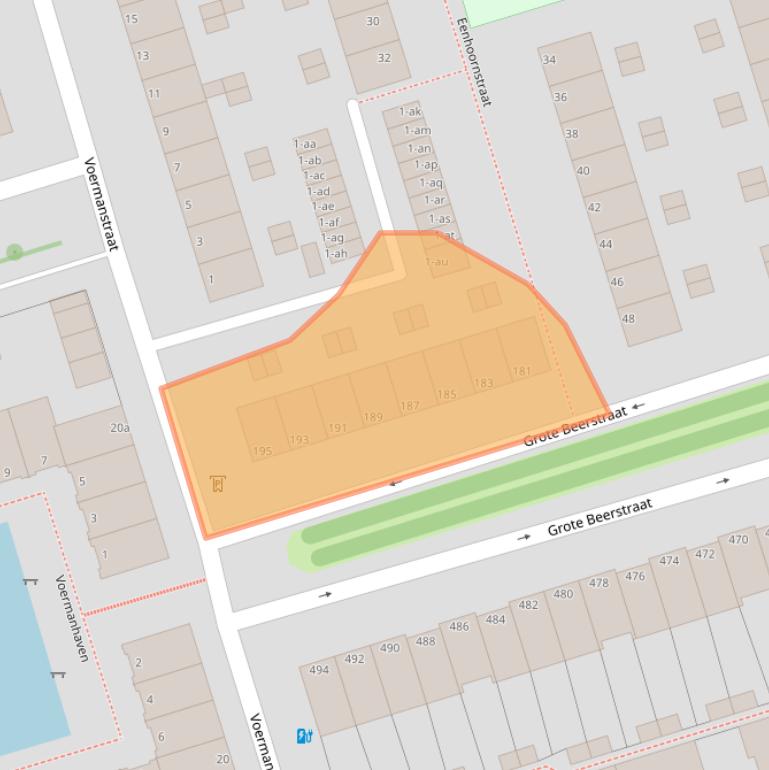 Kaart van postcodegebied 9742RH.
