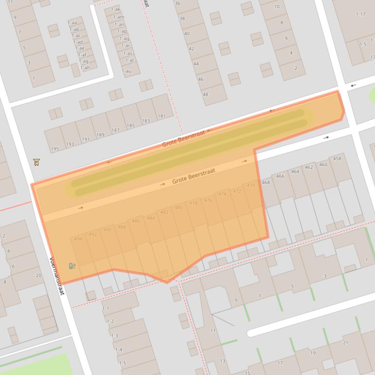 Kaart van postcodegebied 9742SR.