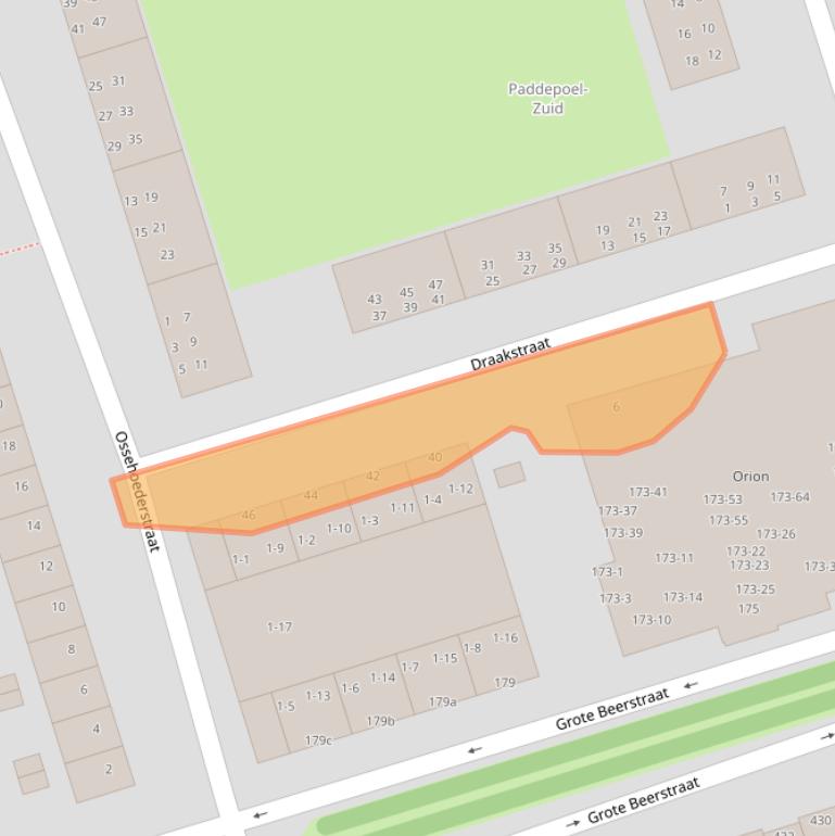 Kaart van postcodegebied 9742TE.