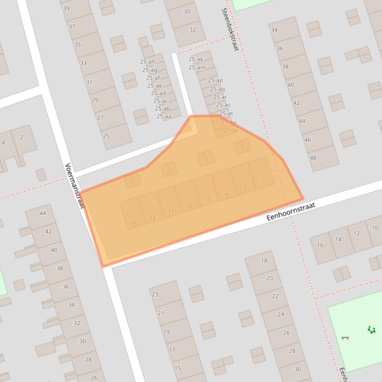 Kaart van postcodegebied 9742TN.