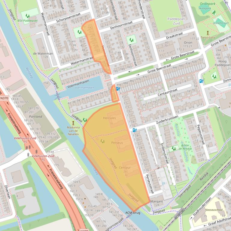 Kaart van postcodegebied 9742VC.