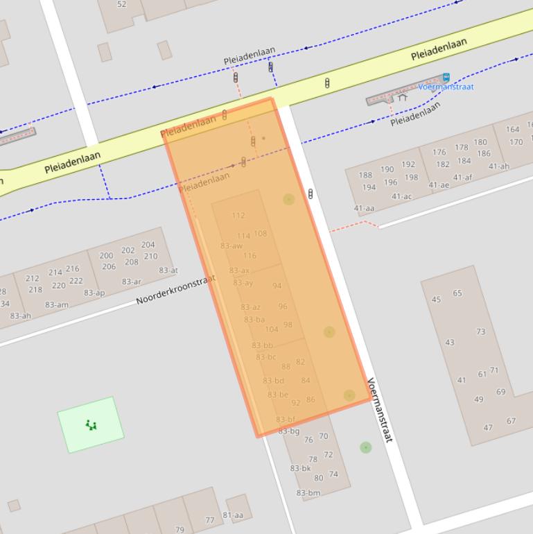 Kaart van postcodegebied 9742VE.