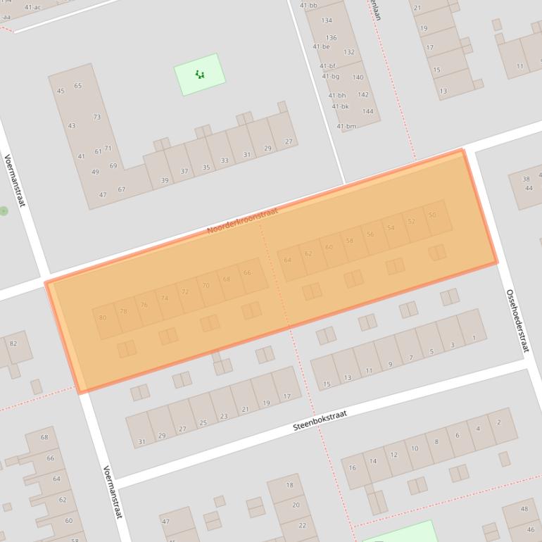 Kaart van postcodegebied 9742XG.