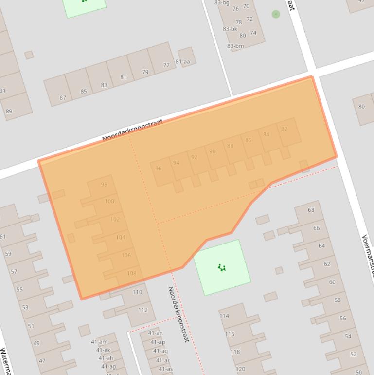 Kaart van postcodegebied 9742XH.