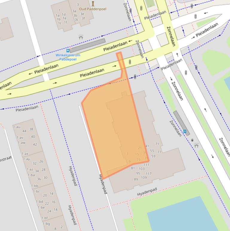 Kaart van postcodegebied 9742XL.