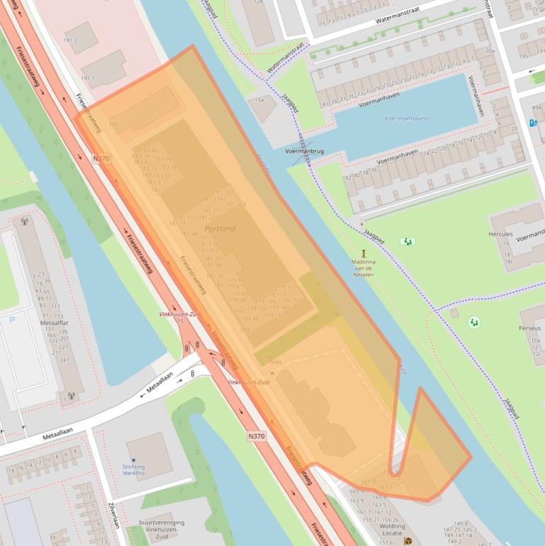 Kaart van postcodegebied 9743AB.