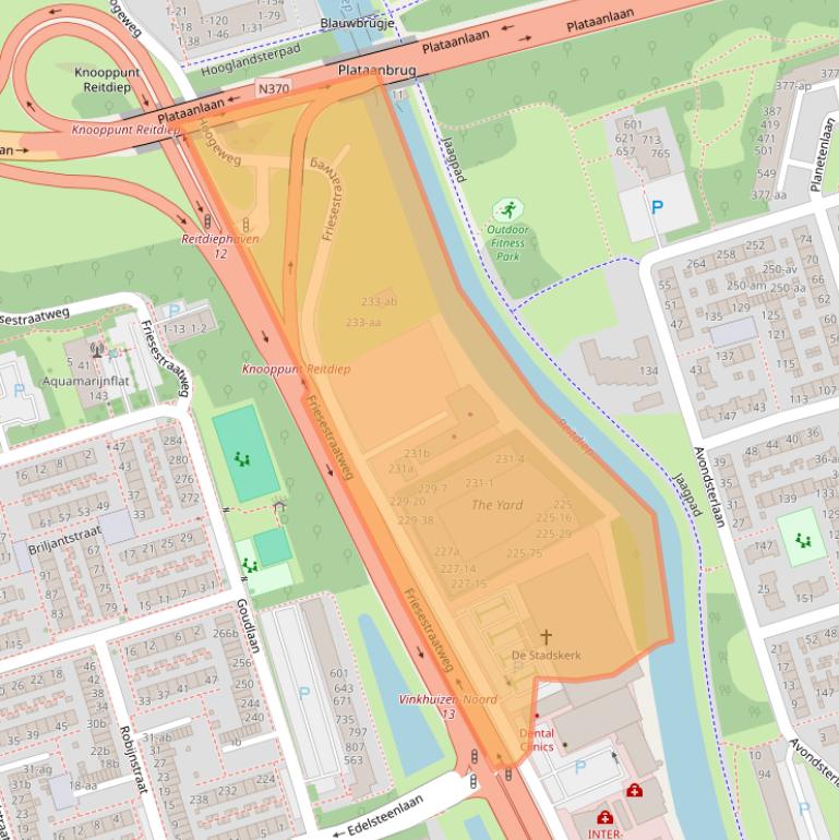 Kaart van postcodegebied 9743AE.