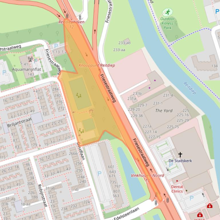 Kaart van postcodegebied 9743AG.