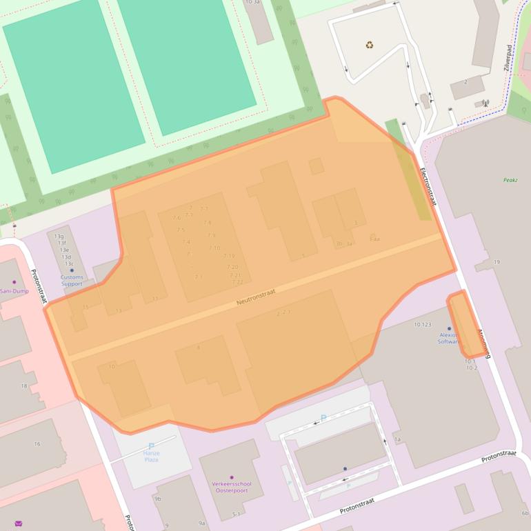 Kaart van postcodegebied 9743AM.