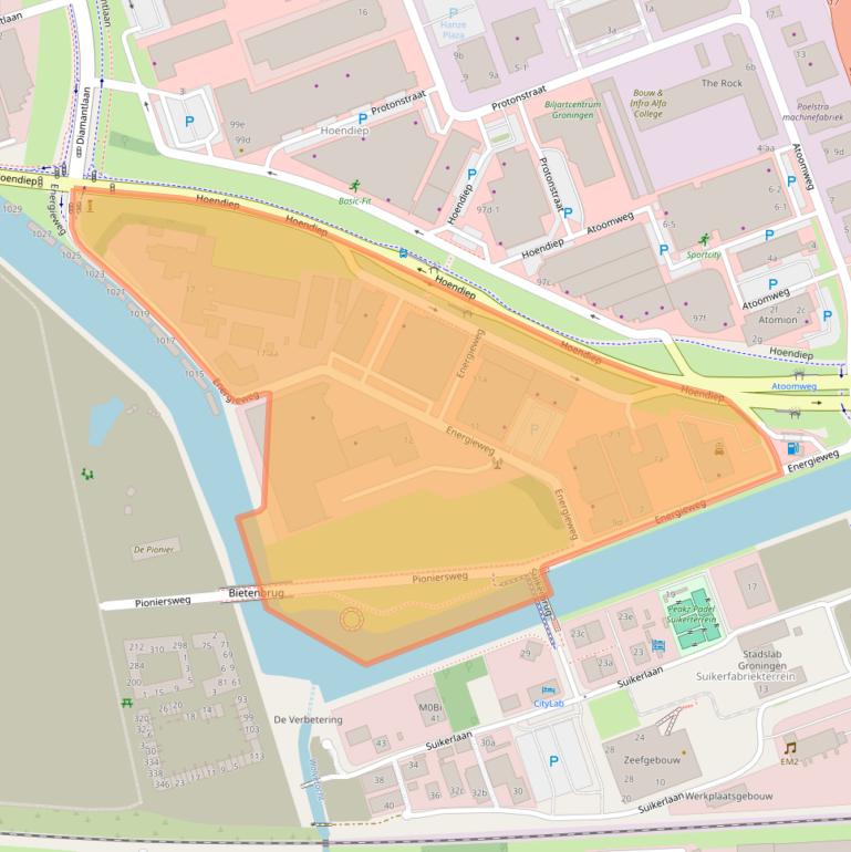 Kaart van postcodegebied 9743AN.