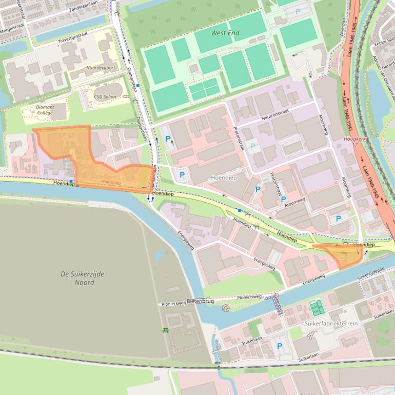 Kaart van postcodegebied 9743AP.