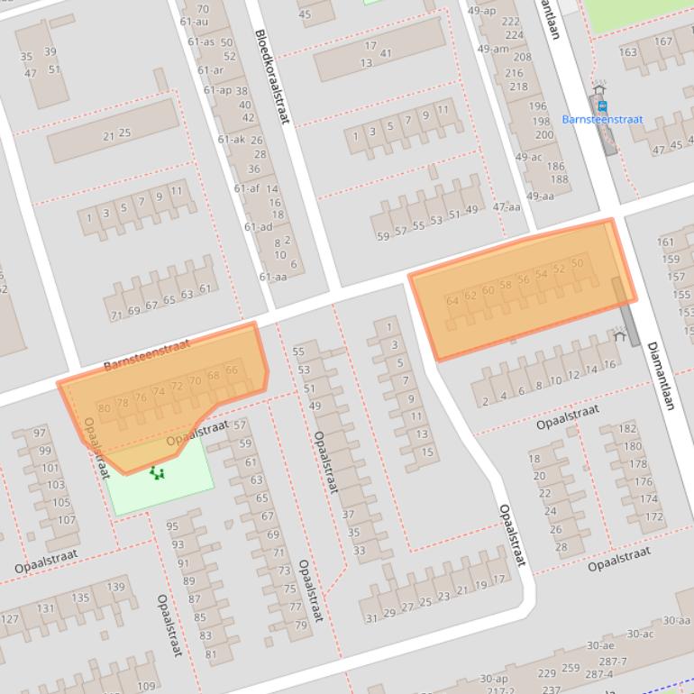 Kaart van postcodegebied 9743AW.