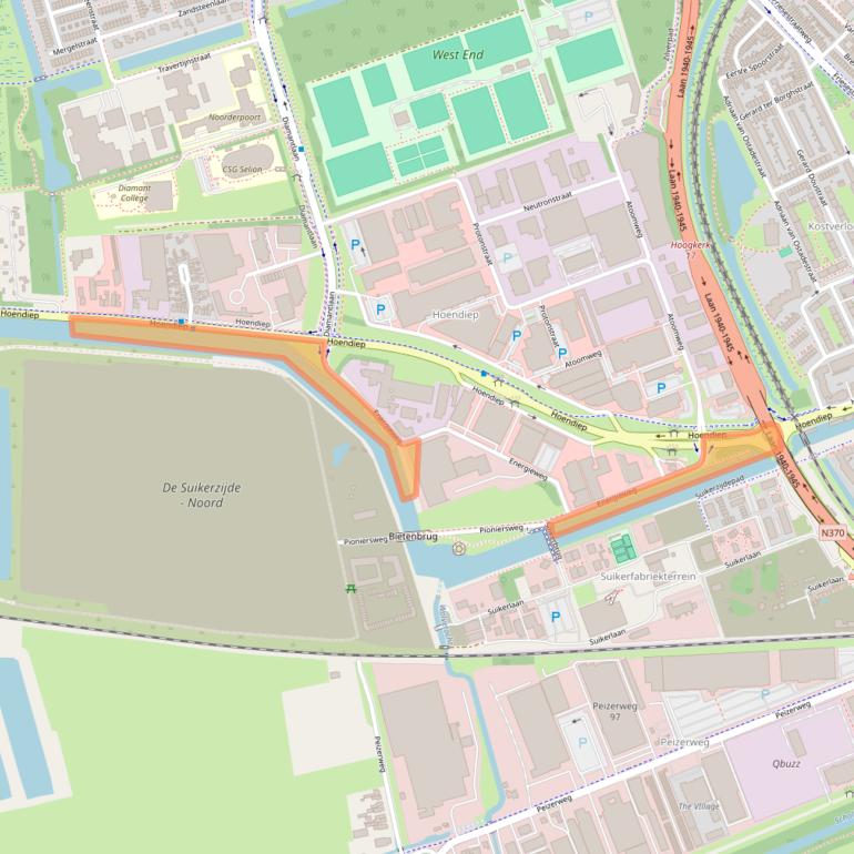 Kaart van postcodegebied 9743AX.